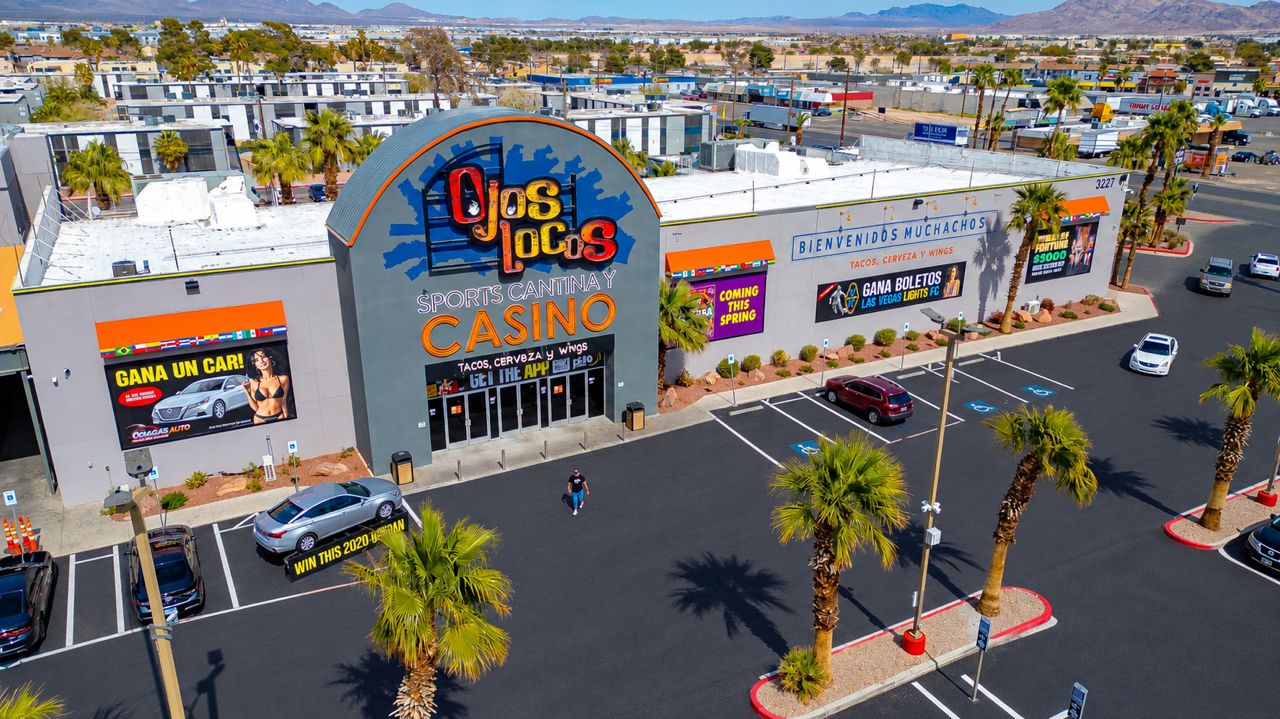 Ojos Locos Sports Cantina y Casino entrance after the transformation